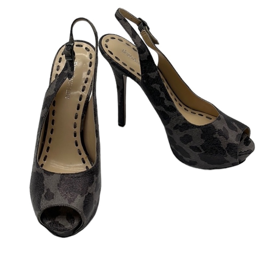 Enzo Angiolini Eatolten Patterned Suede High Platform Heels Sz 10